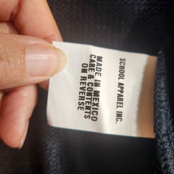 SAI Sweater Mens Sz Large Dk Navy Knit Full Zip Cardigan Grandpa Core A+ School - Picture 15 of 16